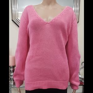 Lane Bryant Pink V Neck Sweater - Size 22/24